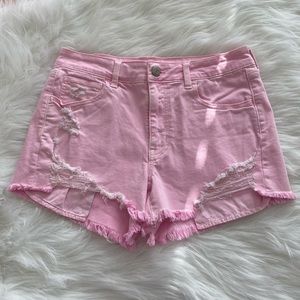 American Eagle Super Stretch Pink Shorts Size 12